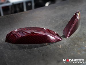 FIAT 500 Eyebrows - Carbon Fiber - Red Candy